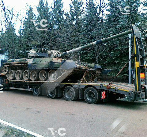 Перевозка военной техники на трале-9